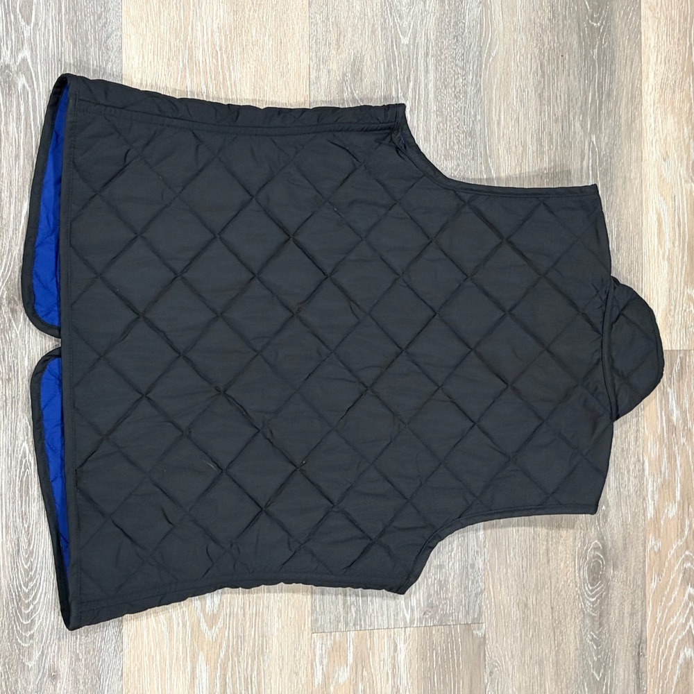 Lauren Ralph Lauren Reversible Quilted Vest Royal Blue Black WomensPetite Medium - Picture 8 of 10